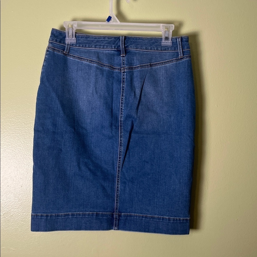 Talbots Blue denim jeans Pencil Skirt - Picture 5 of 6